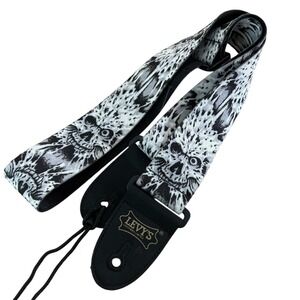 Levy's Wild Skulls Guitar Strap - Adjustable MP-16 Skeleton Print 2"‎ Wide